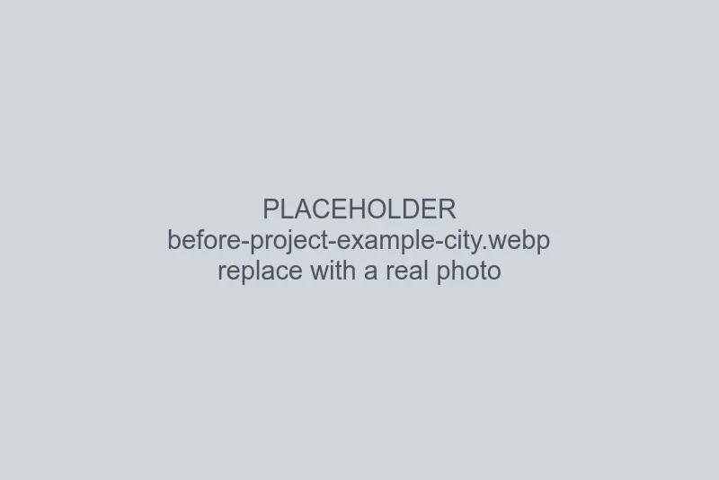 Before: project condition, Example City ST